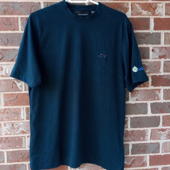 Greg Norman navy T-shirt - Picture 1 of 8